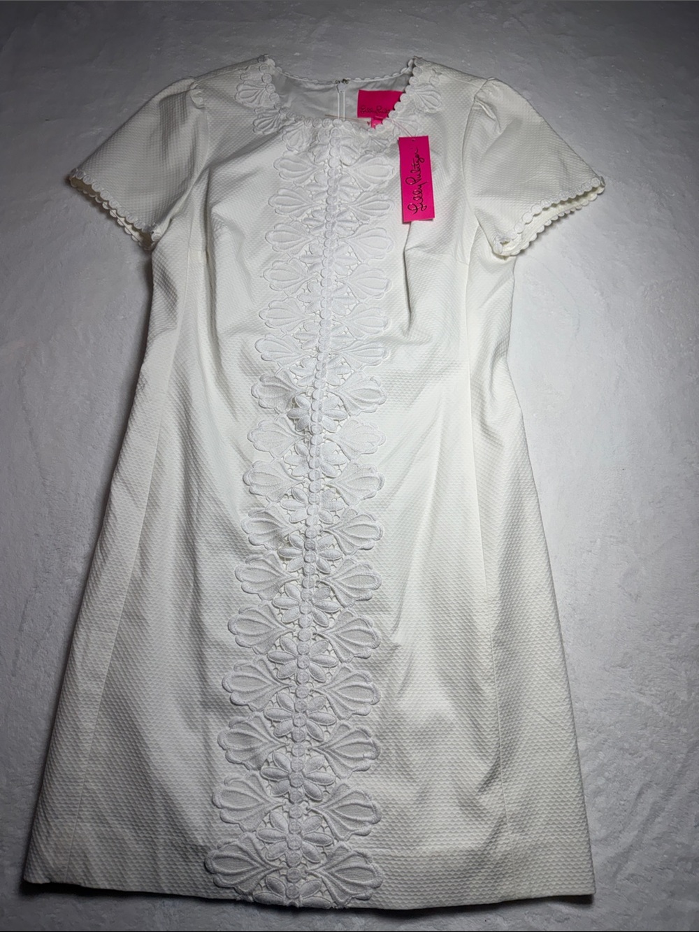 Lilly Pulitzer White Embroidered Shift Dress